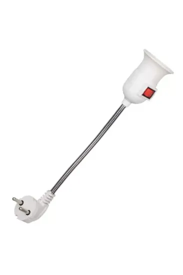 Ledx Dy-112 Prizden E27 Duya Dönüştürücü 26cm Spiralli Anahtarlı Duy Ledx Dy-112 Prizden E27 Duya Dönüştürücü 26cm Spiralli Anahtarlı Duy