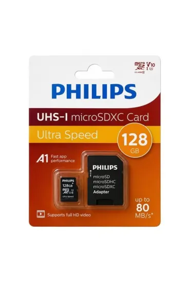 Philips Fm12mp45b/00 128gb Class10 Uhs-ı U1 Tf Adaptörlü Micro Sdxc Hafıza Kartı Philips Fm12mp45b/00 128gb Class10 Uhs-ı U1 Tf Adaptörlü Micro Sdxc Hafıza Kartı