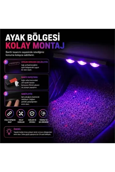 Sunup Araç İçi 7 Renk Led Işık Sunup Araç İçi 7 Renk Led Işık
