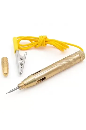 Powermaster Pm-38818 Spiral Kablolu Kalem Tip Metal Voltaj Test Cihazı Powermaster Pm-38818 Spiral Kablolu Kalem Tip Metal Voltaj Test Cihazı