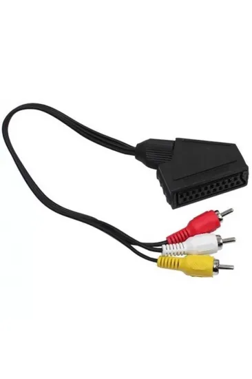 Scart Adaptör Dişi Rca Erkek 20 Cm Kablo Scart Adaptör Dişi Rca Erkek 20 Cm Kablo