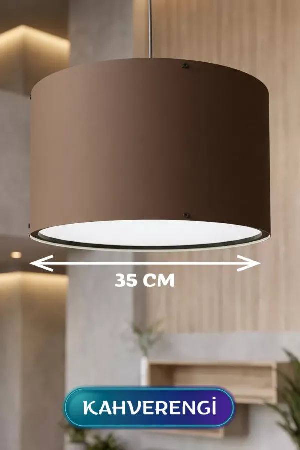 Kahverengi Kumaş Başlıklı Sarkıt Avize 35 Cm Kahverengi Kumaş Başlıklı Sarkıt Avize 35 Cm