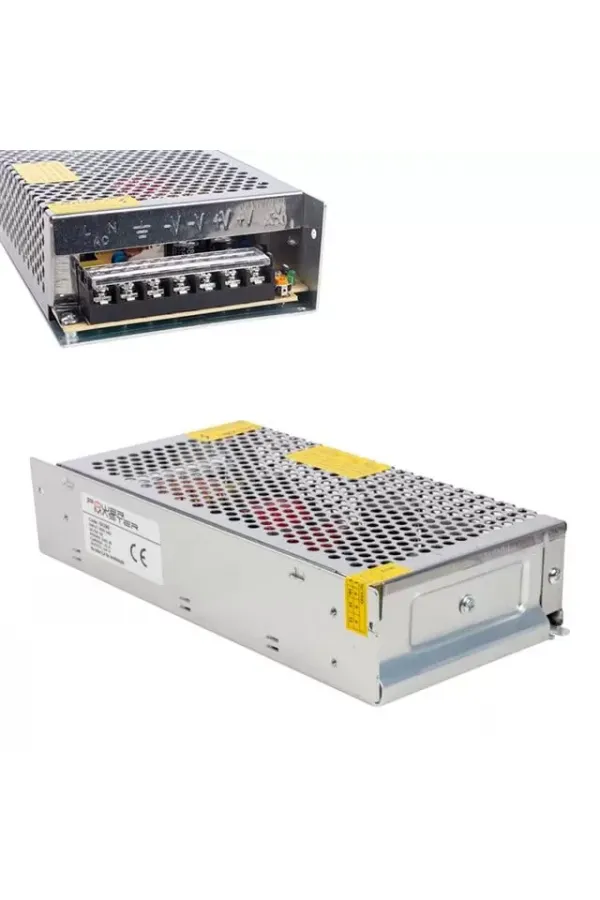 Powermaster Pm-13036 24 Volt - 10 Amper Metal Kasa Adaptör Powermaster Pm-13036 24 Volt - 10 Amper Metal Kasa Adaptör