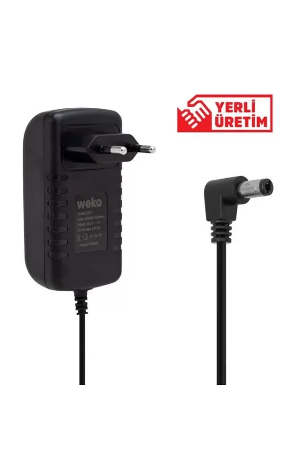 Weko 25.2 Volt - 1 Amper 5.5*2.5 Uçlu Priz Tipi Adaptör Weko 25.2 Volt - 1 Amper 5.5*2.5 Uçlu Priz Tipi Adaptör