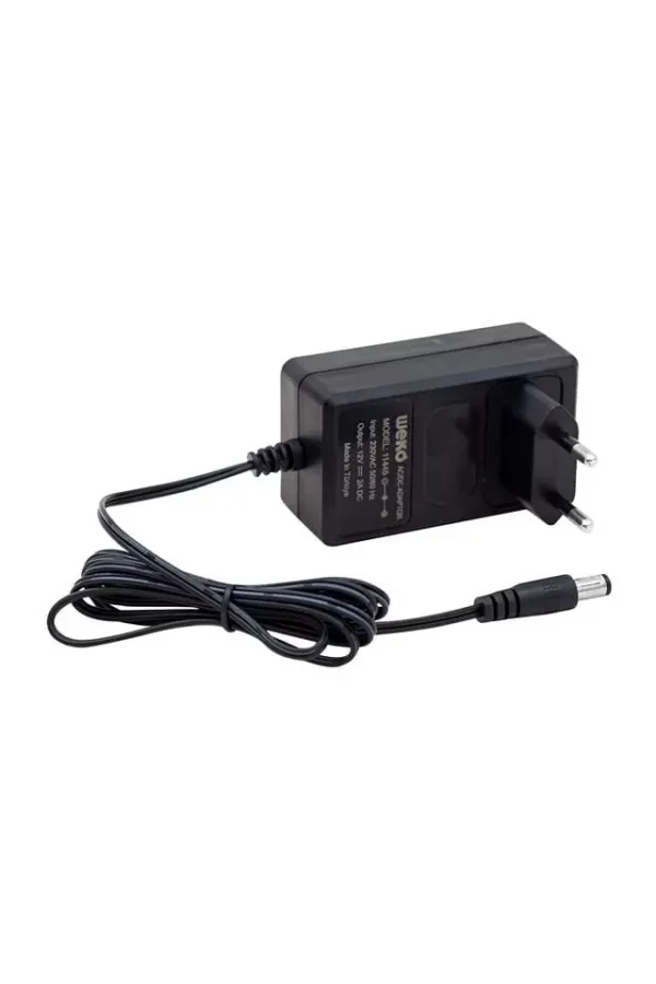 Weko 12 Volt 2 Amper 24 Watt Plastik Kasa Priz Tipi Adaptör (5.5x2.5 Uçlu) Weko 12 Volt 2 Amper 24 Watt Plastik Kasa Priz Tipi Adaptör (5.5x2.5 Uçlu)