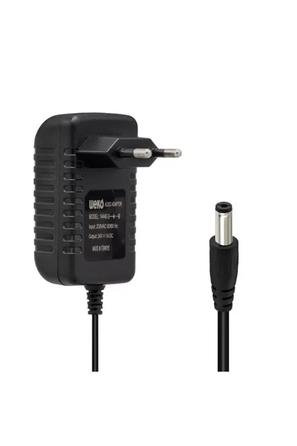 Weko 24 Volt 1 Amper 24 Watt Plastik Kasa Priz Tipi Adaptör (5.5x2.5 Uçlu) Weko 24 Volt 1 Amper 24 Watt Plastik Kasa Priz Tipi Adaptör (5.5x2.5 Uçlu)