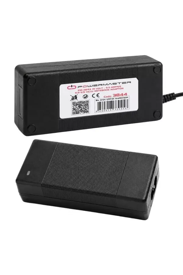 Powermaster Pm-3844 19 Volt - 9.5 Amper 5.5*2.5 Mm Uçlu Notebook Adaptör Powermaster Pm-3844 19 Volt - 9.5 Amper 5.5*2.5 Mm Uçlu Notebook Adaptör