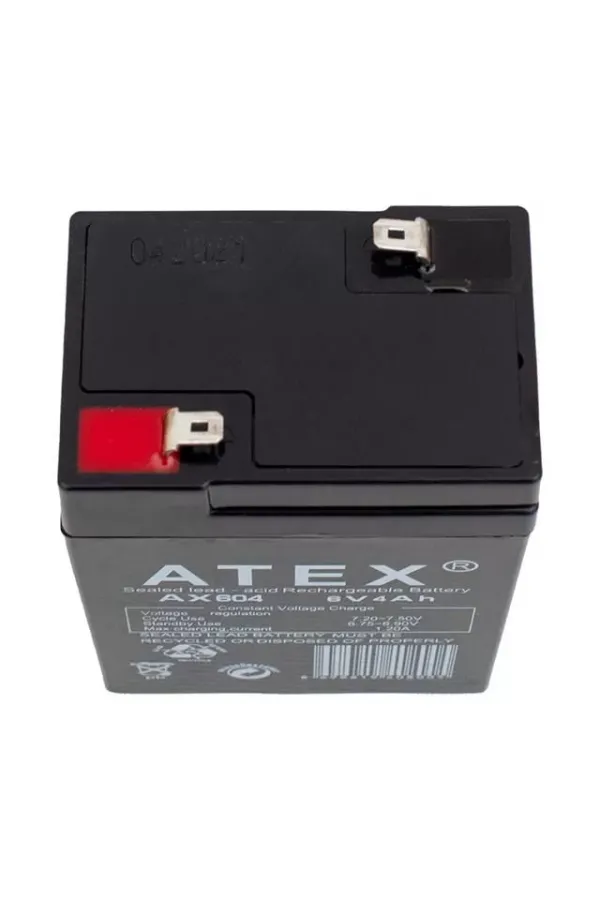 Atex 6 Volt 4 Ah Işıldak Aküsü (70*48*101 Mm) Atex 6 Volt 4 Ah Işıldak Aküsü (70*48*101 Mm)