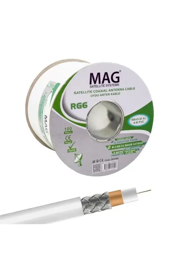 Mag Rg59 Fa Mini Dual Bitişik Kablo 100 Metre Mag Rg59 Fa Mini Dual Bitişik Kablo 100 Metre