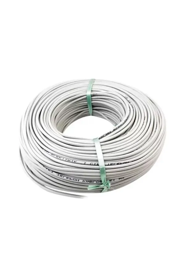 Powermaster 3 Telli 1 Hat 1 Çift 100 Metre Telefon Hat Kablosu (1*2+1*0.50)
