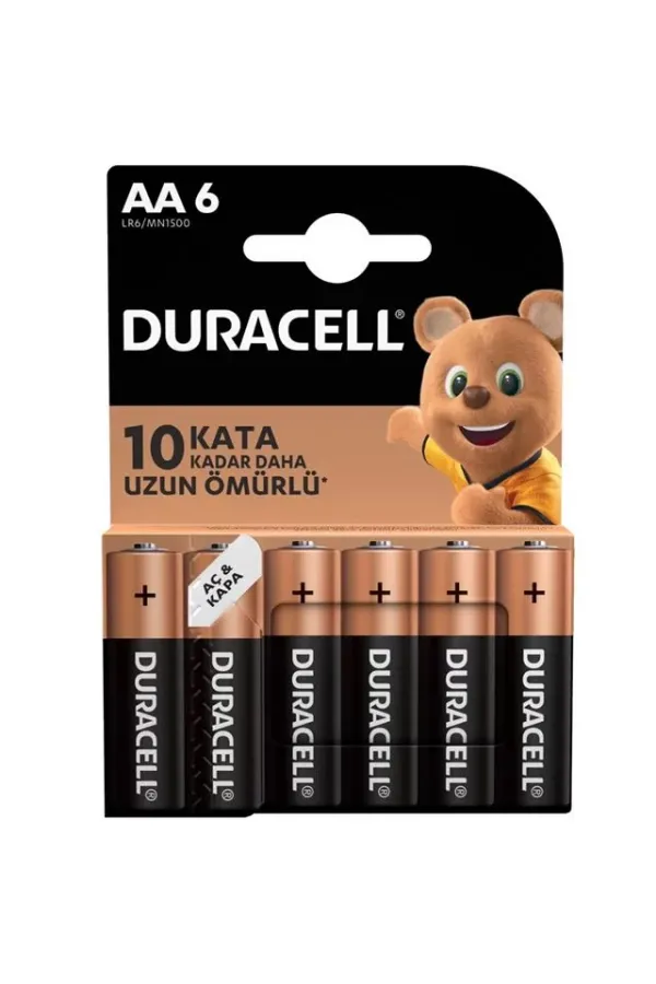 Duracell Basic İnce Aa Kalem Pil 6'lı Duracell Basic İnce Aa Kalem Pil 6'lı