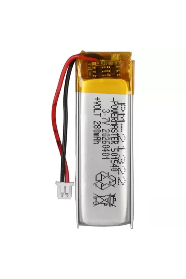 Powermaster 501540 3.7 Volt 280 Mah Lityum Polimer Pil Powermaster 501540 3.7 Volt 280 Mah Lityum Polimer Pil