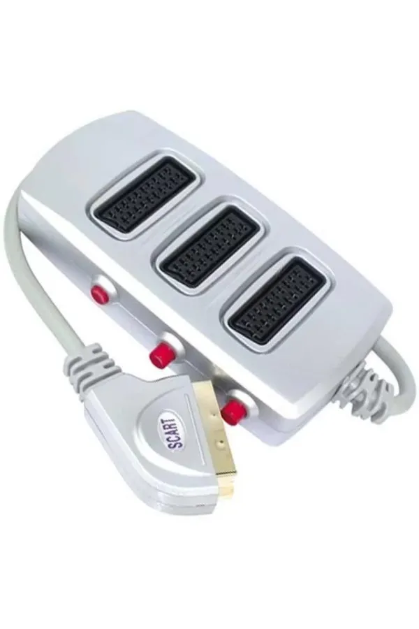 Scart Dağıtıcı 3 Lü Silver Butonlu