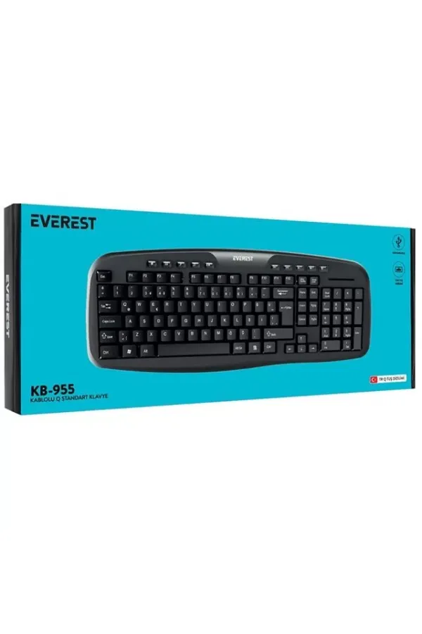 Everest Kb-955 Siyah Usb Multimedia Kablolu Q Standart Klavye
