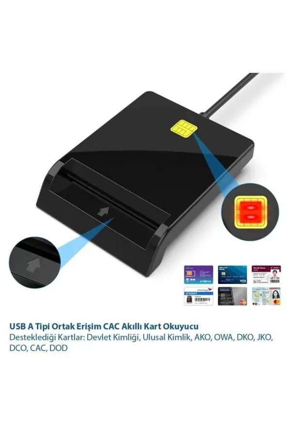 Powermaster Pm-29960 Usb Akıllı Kart Okuyucu Cac Reader Powermaster Pm-29960 Usb Akıllı Kart Okuyucu Cac Reader
