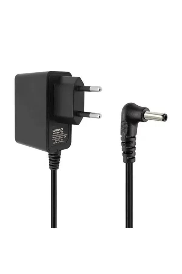 Weko 5 Volt - 1 Amper 3.5*1.35 Uçlu Yerli Üretim Plastik Kasa Priz Tipi Adaptör Weko 5 Volt - 1 Amper 3.5*1.35 Uçlu Yerli Üretim Plastik Kasa Priz Tipi Adaptör