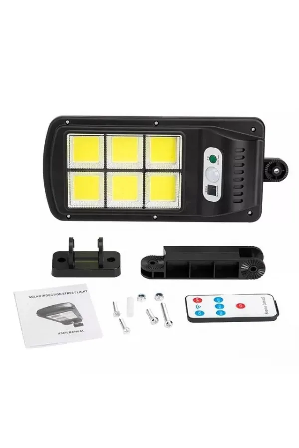 Powermaster W756-6 Hareket Sensörlü 3 Modlu Uzaktan Kumandalı 6 Cob Ledli Solar Lamba Powermaster W756-6 Hareket Sensörlü 3 Modlu Uzaktan Kumandalı 6 Cob Ledli Solar Lamba