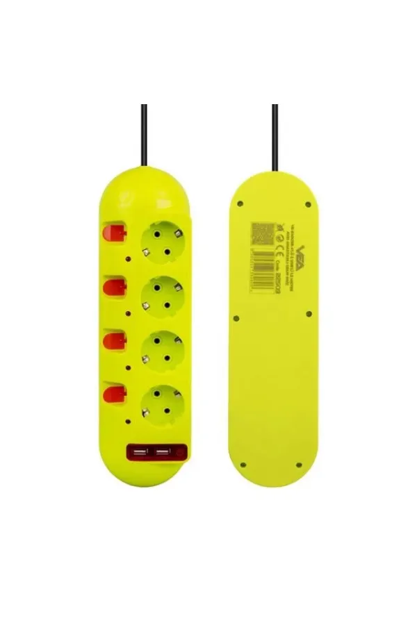 Vea Ve-e40usb 4'lü 2 Usb'li 1.5 Metre Ayrı Anahtarlı Grup Priz Vea Ve-e40usb 4'lü 2 Usb'li 1.5 Metre Ayrı Anahtarlı Grup Priz